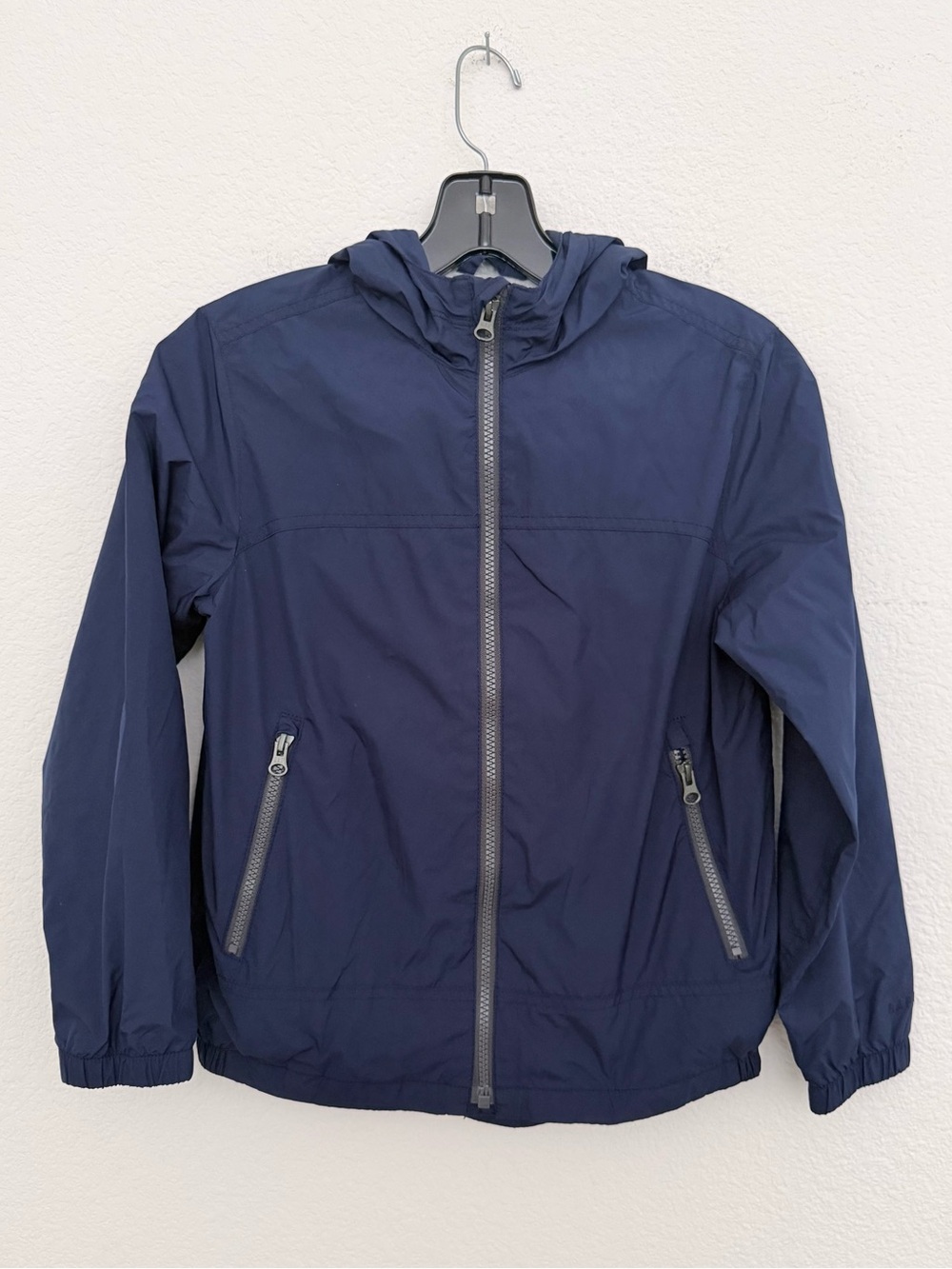 GAP Navy Hooded Windbreaker Jacket